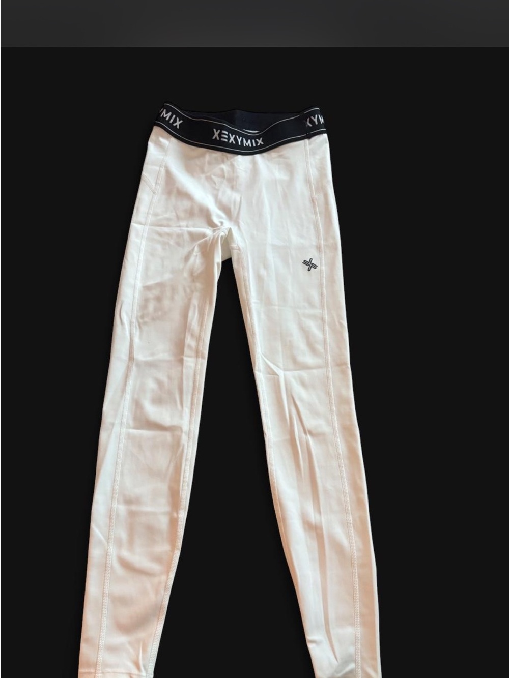White High-Waist Active Leggings water resistant